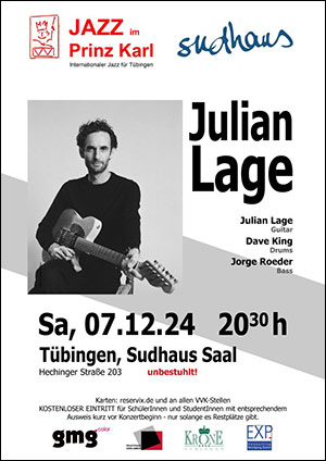 Julian Lage im Sudhaus Tübingen